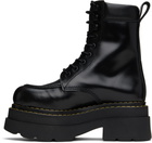 Alexander Wang Black Atlas Lace-Up Platform Boots