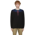 Marcelo Burlon County of Milan Black and Multicolor Wings Long Sleeve T-Shirt