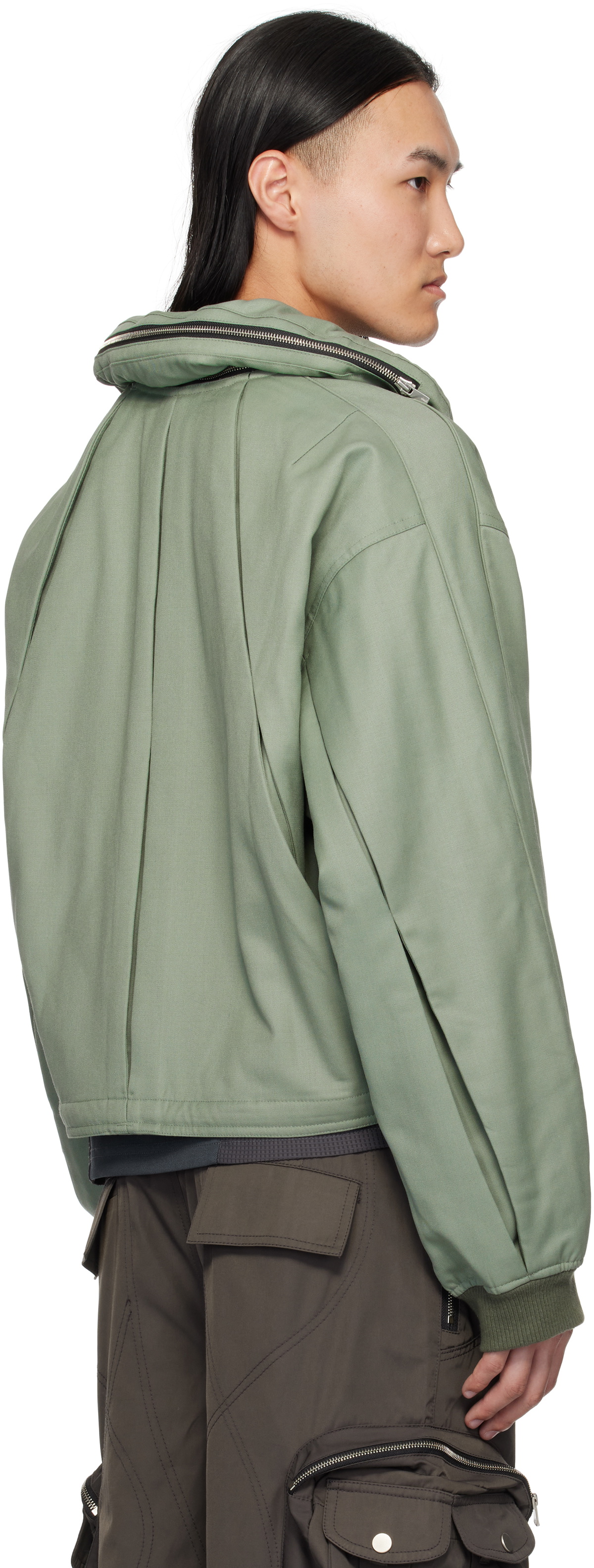 FFFPOSTALSERVICE Khaki Reia Hooded Parachute Jacket FFFPOSTALSERVICE