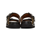 Toga Virilis Khaki and Black Calf-Hair Buckle Sandals