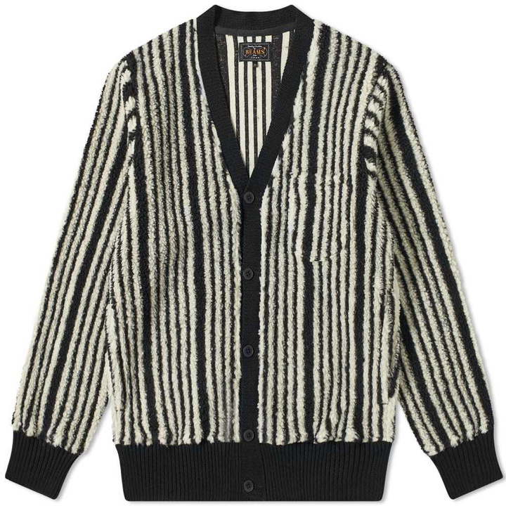 Photo: Beams Plus Fleece Stripe Cardigan