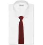 Brioni - 6.5cm Knitted Silk Tie - Burgundy