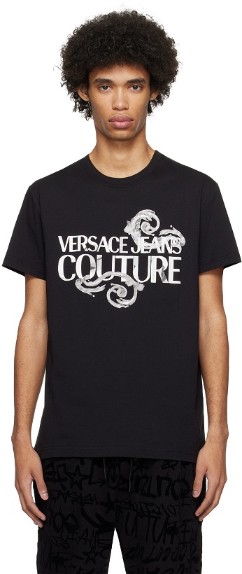 Photo: Versace Jeans Couture Black Watercolor Couture T-Shirt