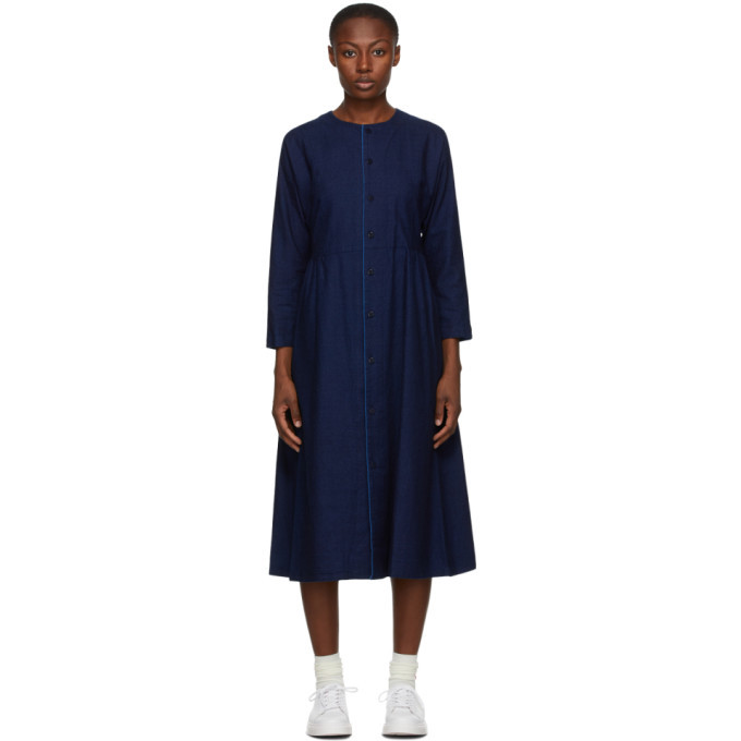 Photo: Blue Blue Japan Indigo Yarn-Dyed Flannel Dress