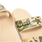 Crocs Classic Croc Printed Camo Sandal in Chai/Tan