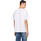 MSGM White New Brush Strokes Logo T-Shirt