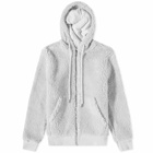 Moncler Men's Borg Zip Through Fleece in White