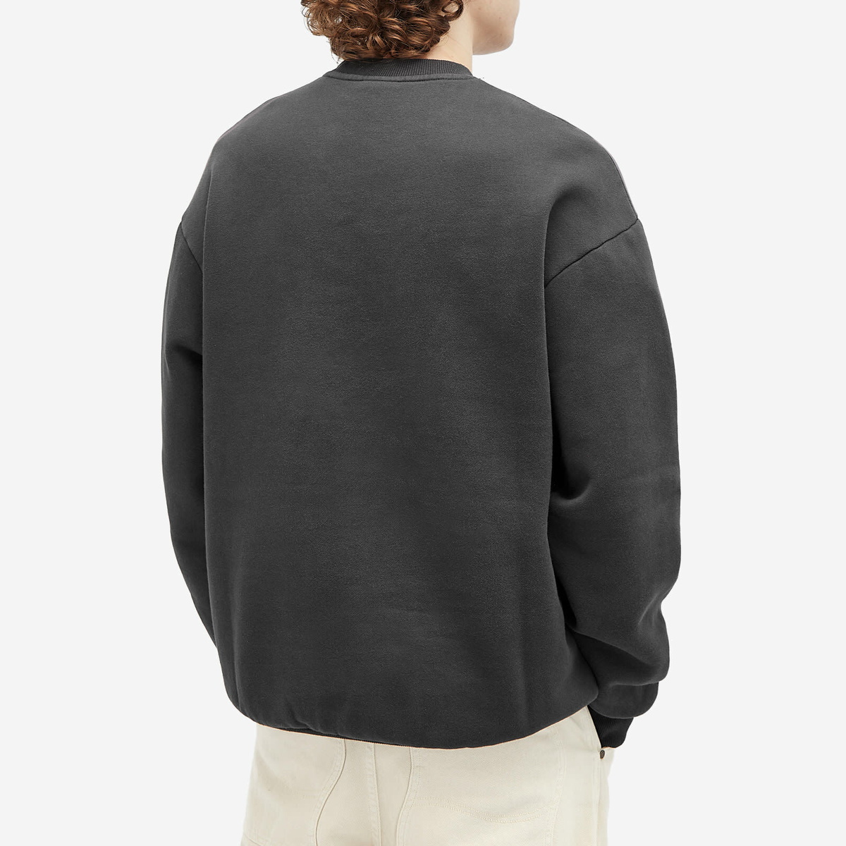 Lo-Fi Men's Identification Crew Sweatshirt in Washed Black