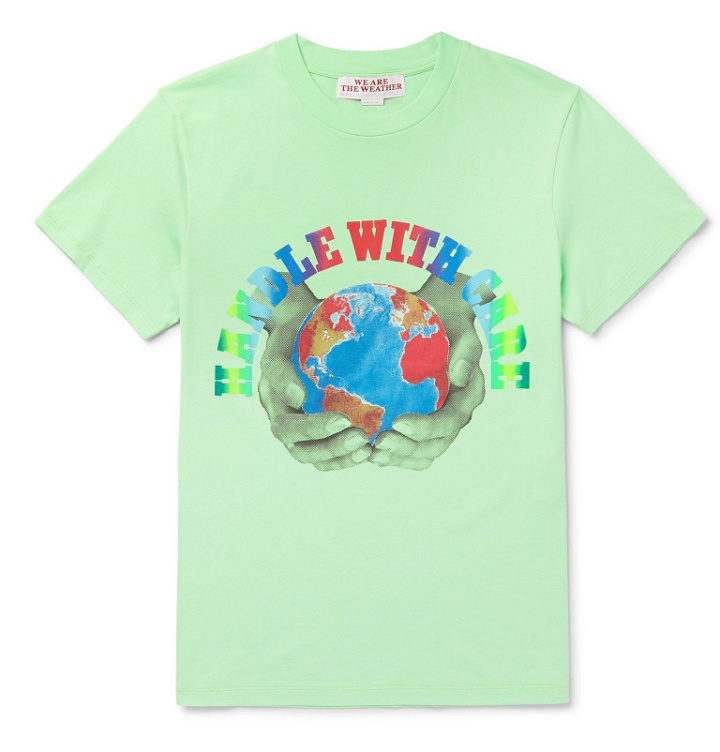 Photo: Stella McCartney - Slim-Fit Printed Organic Cotton-Jersey T-Shirt - Green