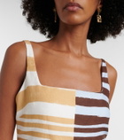 Cala de la Cruz Siela striped linen minidress