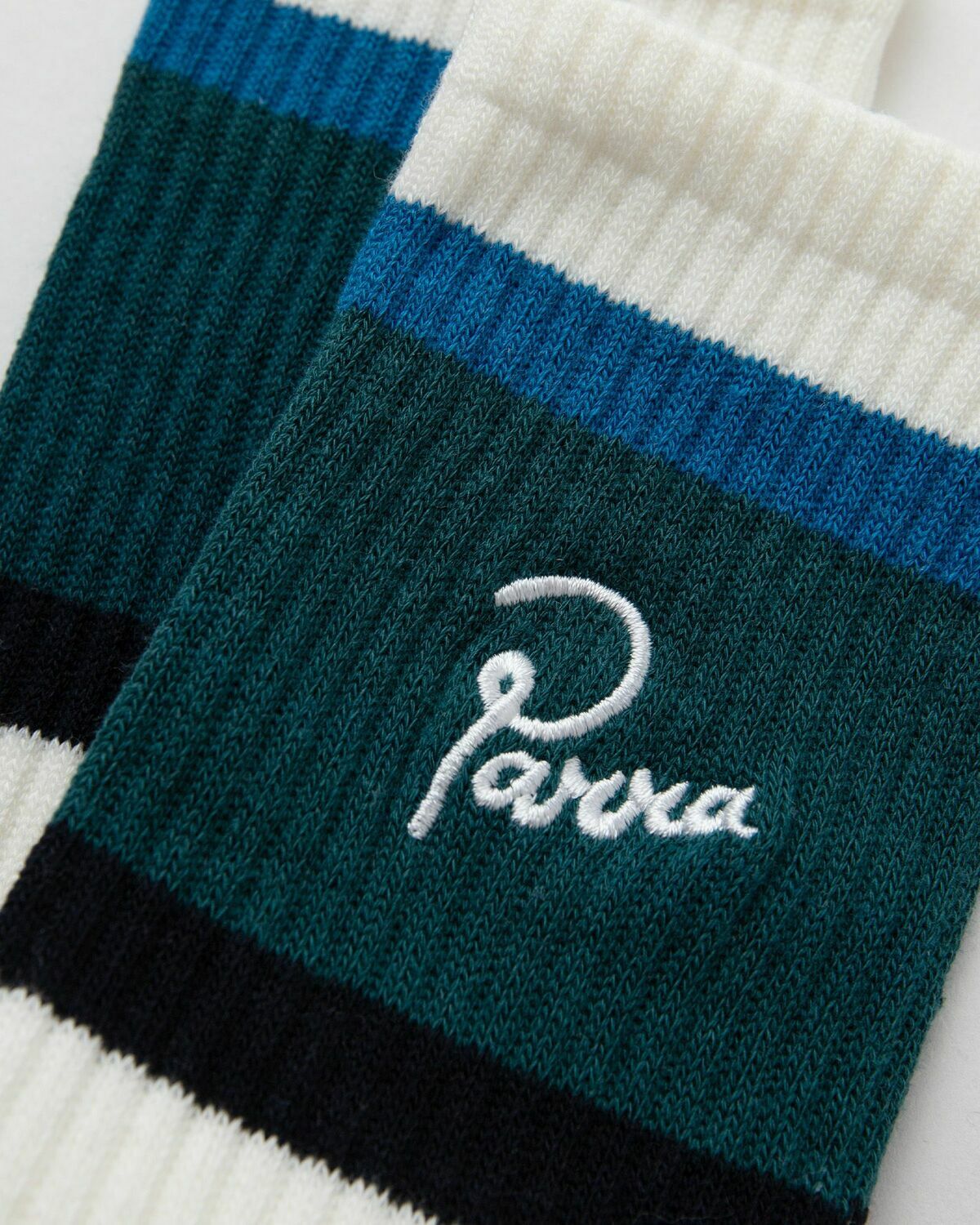 By Parra SIGNATURE STRIPED CREW SOCKS green/white Men