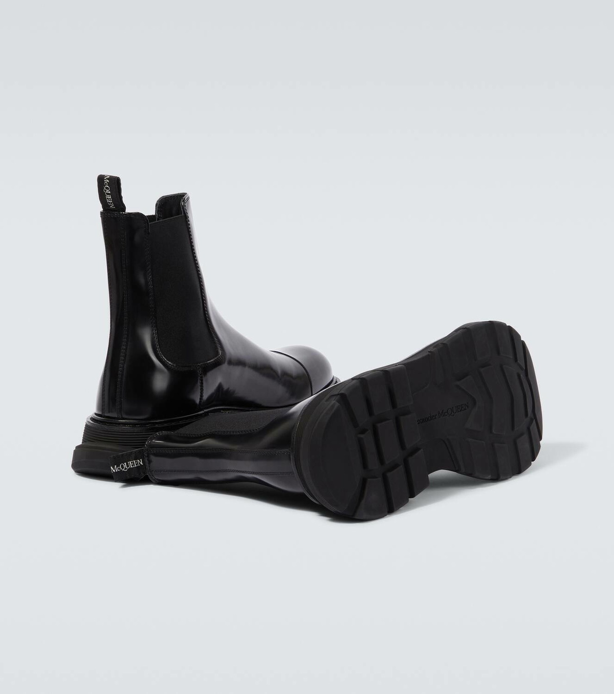 Alexander McQueen Leather Chelsea boots
