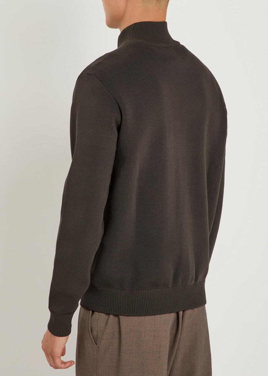 Raith Paco Hybrid Panelled Knit Jacket Dark Green