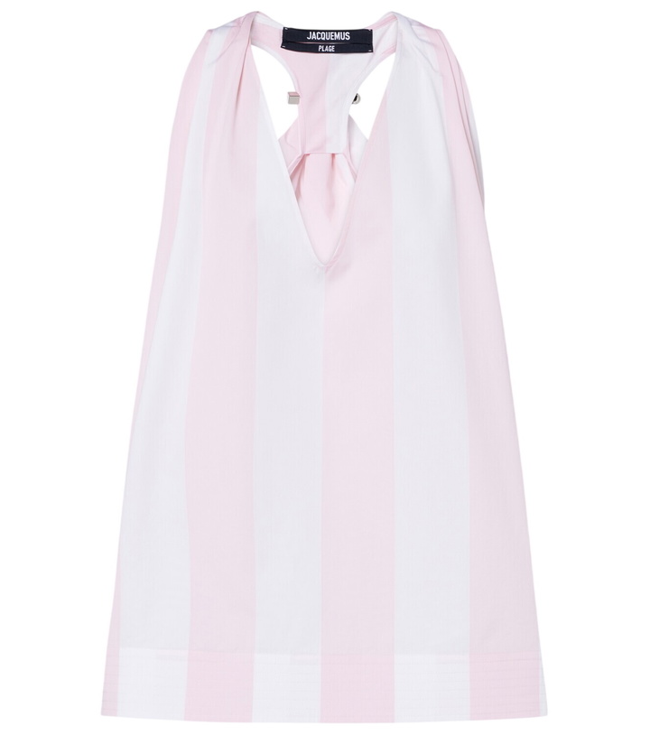Photo: Jacquemus Norma striped cotton poplin top