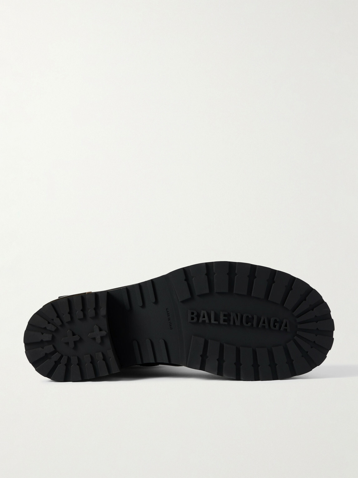 Balenciaga - Venom Logo-Debossed Distressed Leather Boots - Black