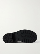 Balenciaga - Venom Logo-Debossed Distressed Leather Boots - Black