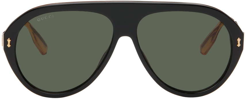 gucci gold and black sunglasses