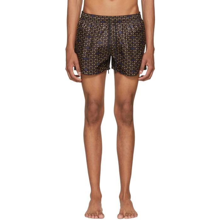 Photo: Fendi Black Bag Bugs Swim Shorts