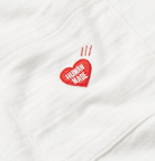 Human Made - Slim-Fit Logo-Embroidered Printed Slub Cotton-Jersey T-Shirt - White