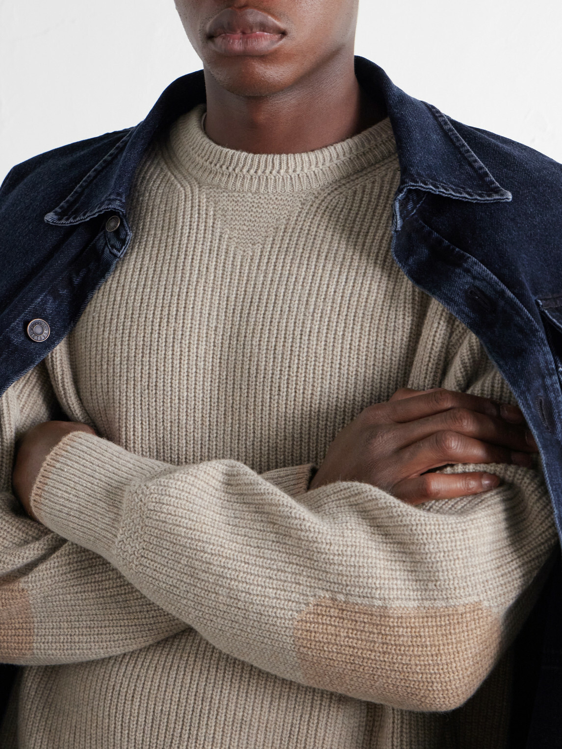 FrizmWORKS - Ribbed Wool-Blend Sweater - Neutrals