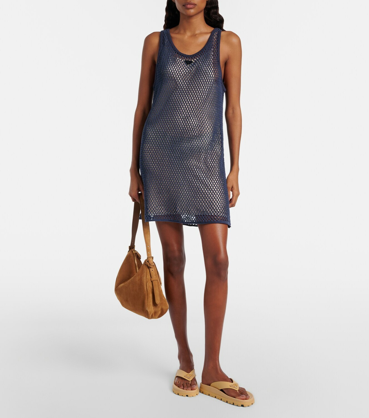 Prada Logo thong sandals