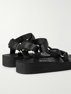 Palm Angels - Suicoke Depa Logo-Print Webbing-Trimmed Rubber Sandals - Black