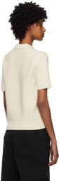 Sunspel Off-White Textured Polo