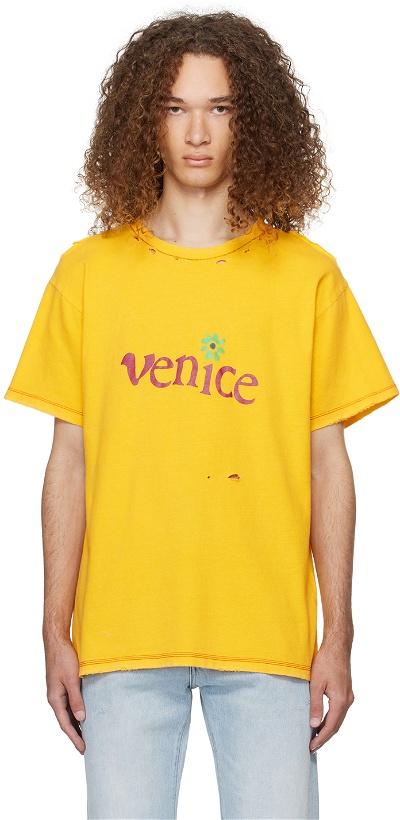 Photo: ERL Yellow 'Venice' T-Shirt