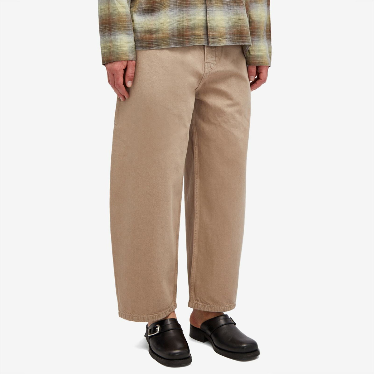 Studio Nicholson Men's Paolo Denim Volume Pants in Fawn