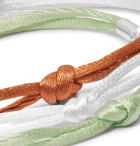 Rubinacci - Set of Three Silk Ribbon Bracelets - Men - Green