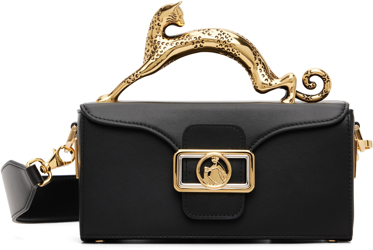 Lanvin Black Pencil Cat Bag