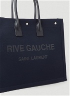 Rive Gauche Logo Tote Bag in Navy