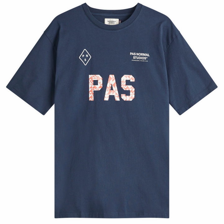 Photo: Pas Normal Studios Men's PAS Off-Race T-Shirt in Navy