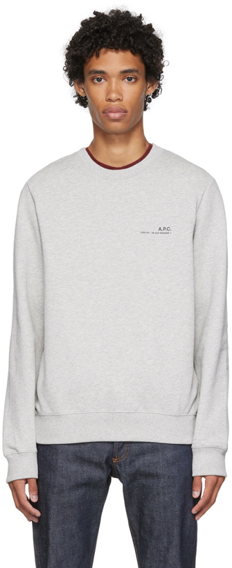 Photo: A.P.C. Gray Printed Sweatshirt