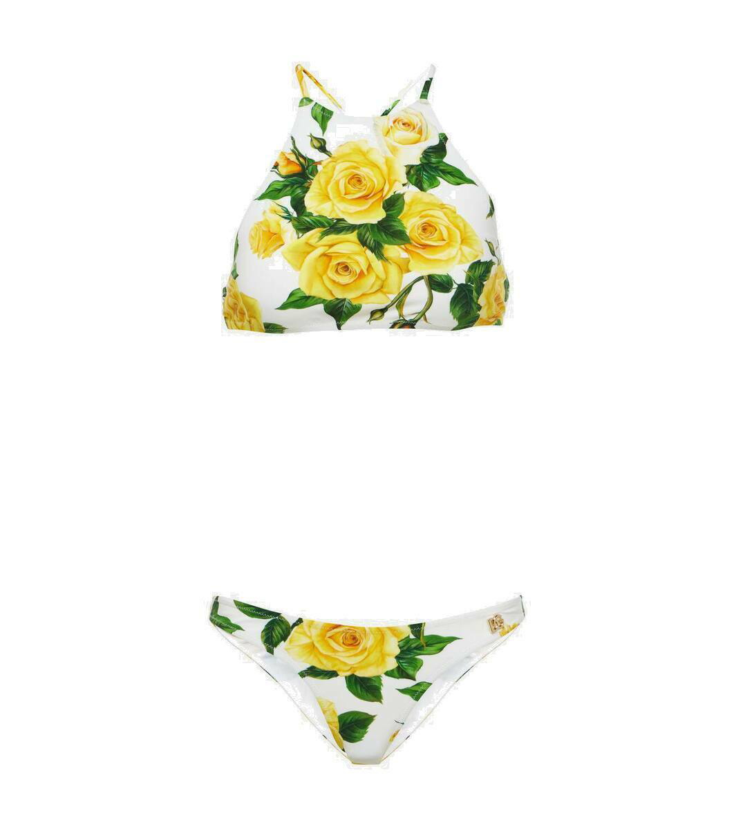 Photo: Dolce&Gabbana Floral halterneck bikini top
