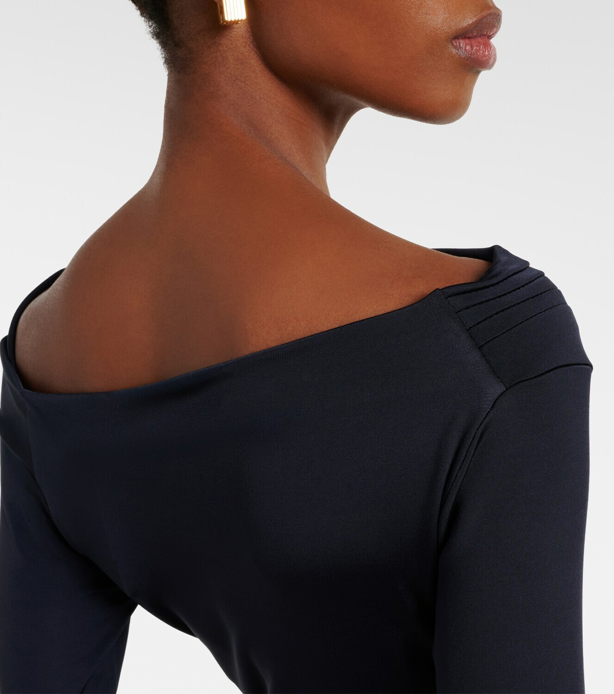 Victoria Beckham Gathered jersey maxi dress