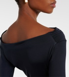 Victoria Beckham Gathered jersey maxi dress
