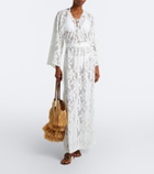 Melissa Odabash Nina floral sheer lace kaftan