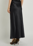 Joseph Isaak Silk Midi Slip Skirt Black
