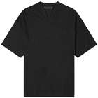 Fear of God ESSENTIALS Men's Spring Logo V-Neck T-Shirt in Jet Black