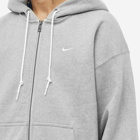 Nike Men's NRG Full-Zip Hoody in Dk Grey Heather/White