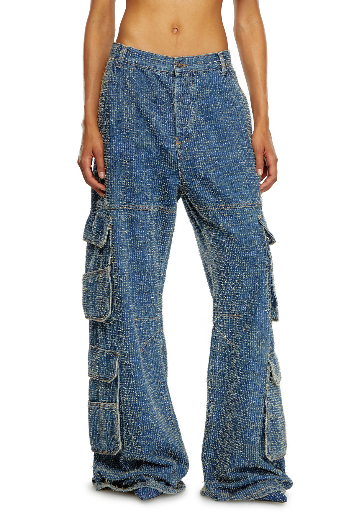 Diesel Blue Cotton Relaxed Fit Jeans main image 1