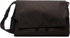 Marni Brown Cordura Cityscape Crossbody Bag