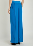 Joseph Cara Wide-leg Crepe Trousers Blue