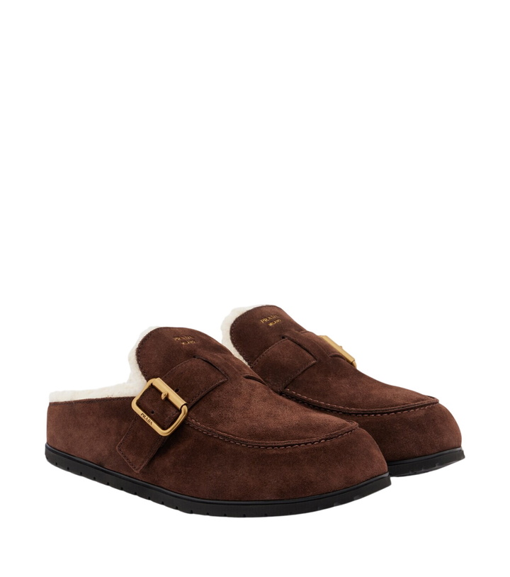 Photo: Prada Shearling-lined suede mules