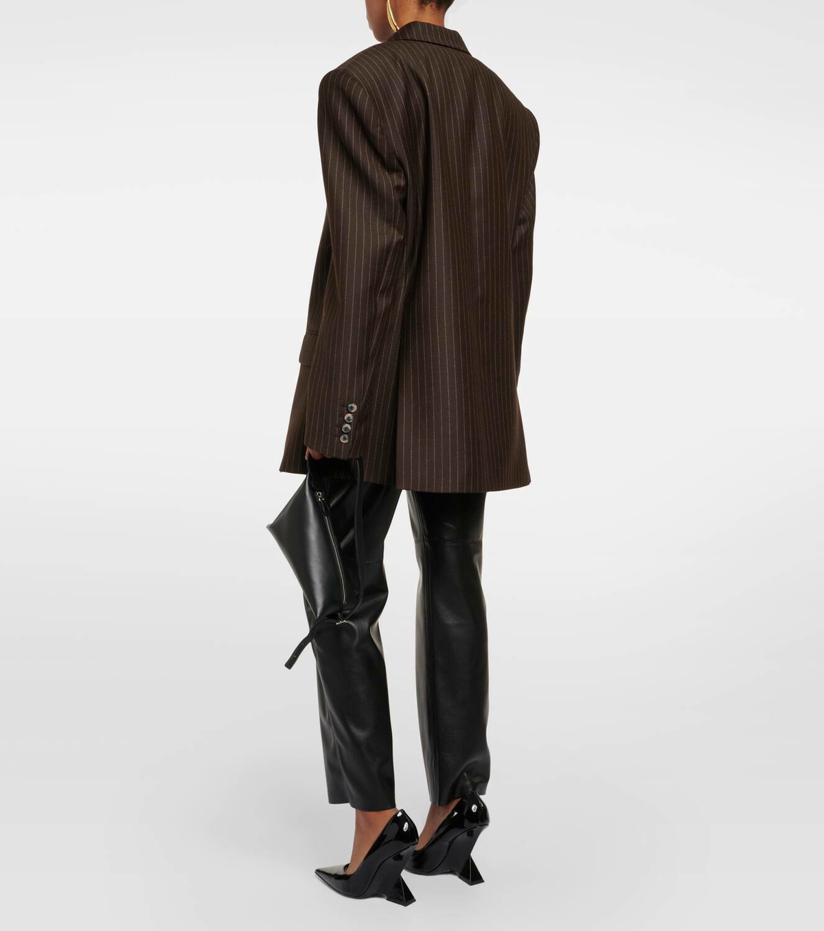 The Mannei Pinstripe virgin wool blazer