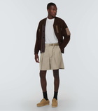 Sacai Wool-blend twill shorts