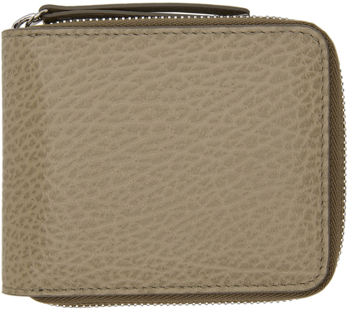 Photo: Maison Margiela Beige Medium Zip-Around Wallet