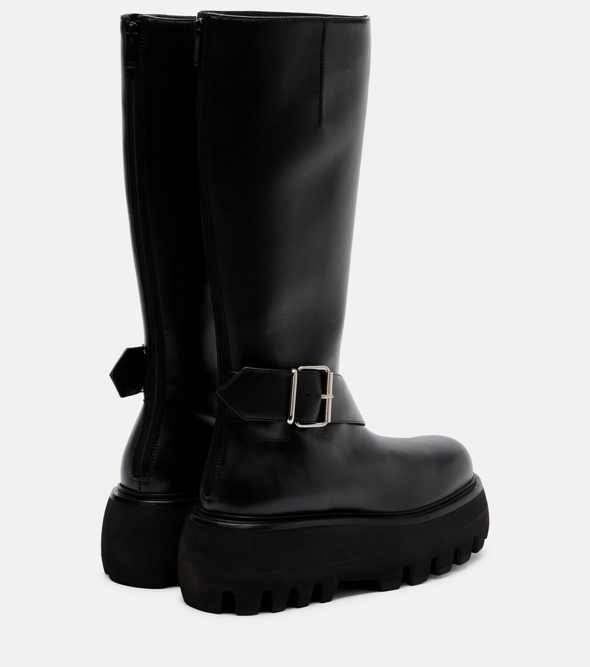 McQueen Leather knee-high boots