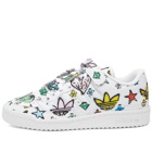 Adidas x Jeremy Scott Forum 84 Lo Mono Sneakers in White/Core Black